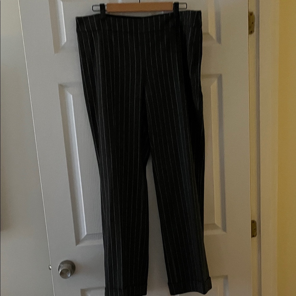 Giorgio Armani Black Pinstripe Women's Pants